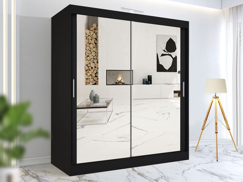 Berline Wardrobe – Modern Sliding Door Wardrobe with Mirror