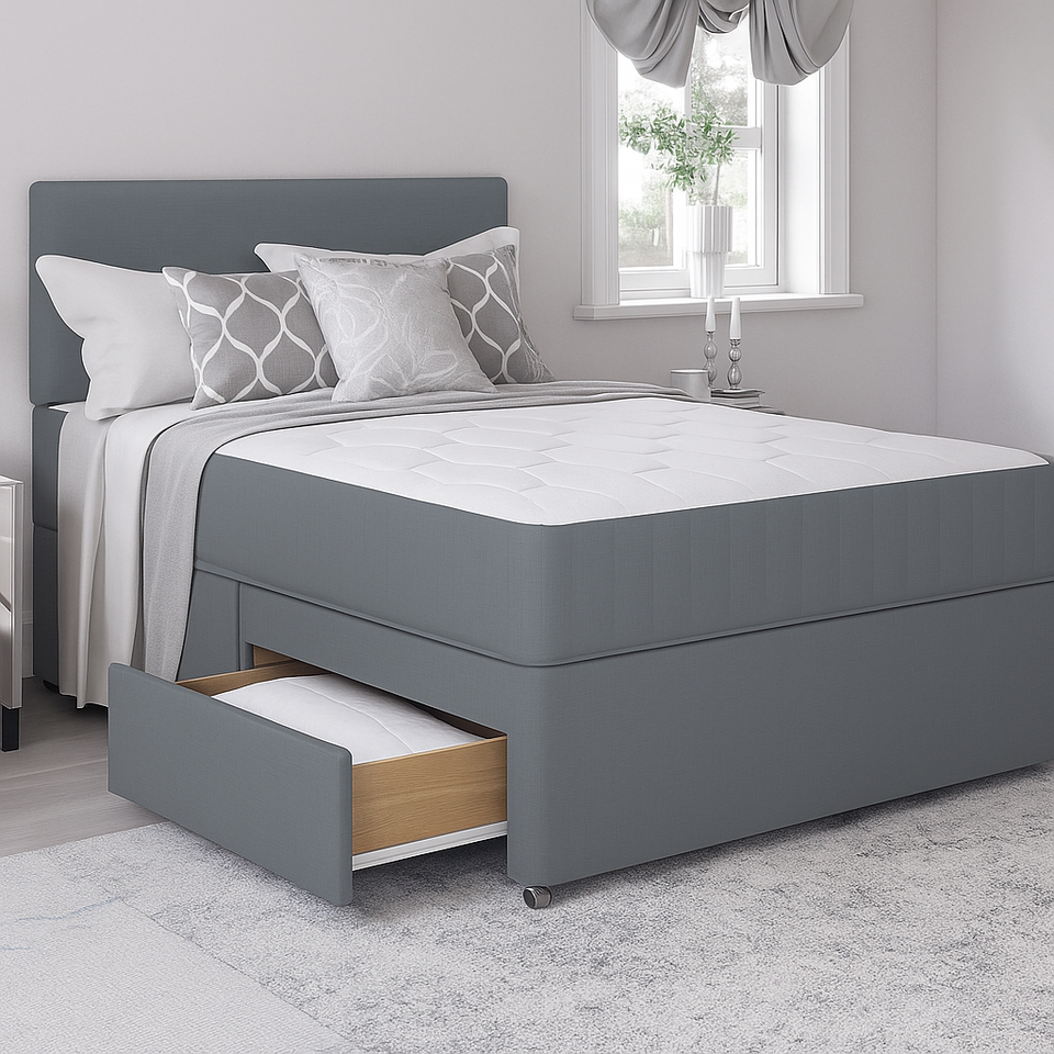 Fabric Beds Double Divan