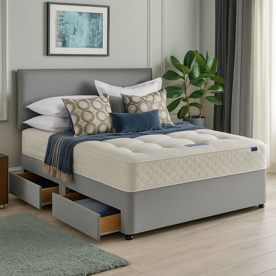 Fabric Beds Double Divan