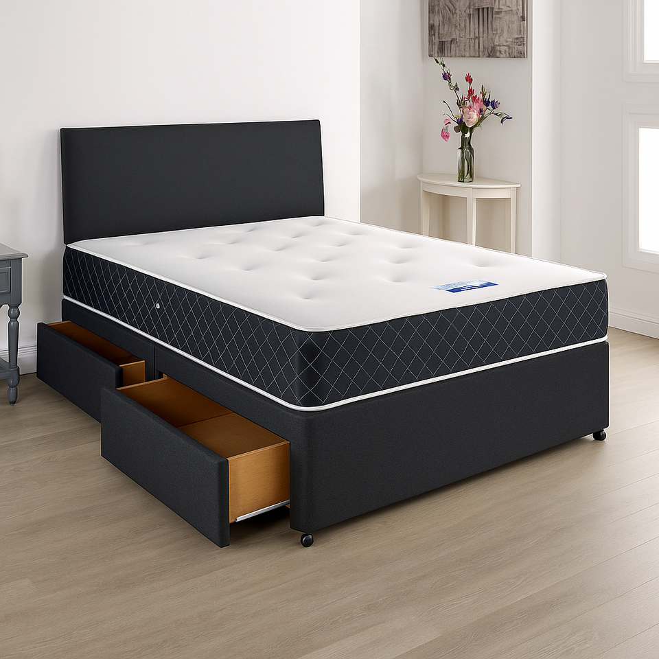 Fabric Beds Double Divan