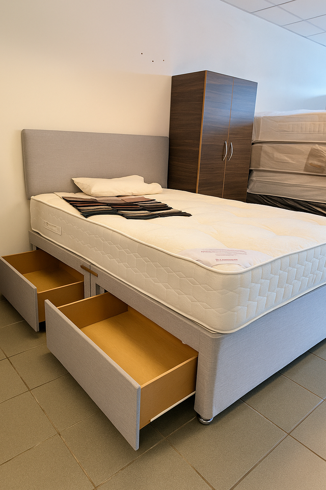 Fabric Beds Double Divan