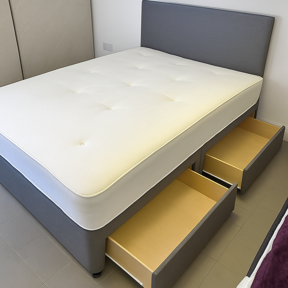 Fabric Beds Double Divan