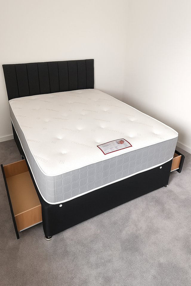 Fabric Beds Double Divan