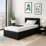 Single Leather Ottoman Bed with Storage – Stylish & Space-Saving