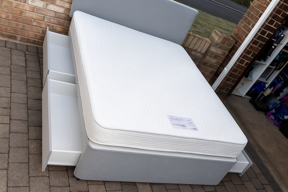 Fabric Beds Double Divan