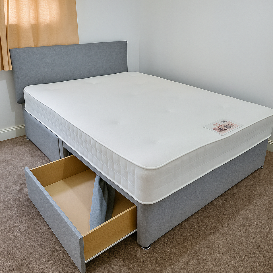 Fabric Beds Double Divan