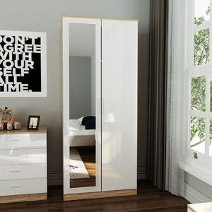 Alina Wardrobe – Modern Sliding Door Wardrobe with Mirror