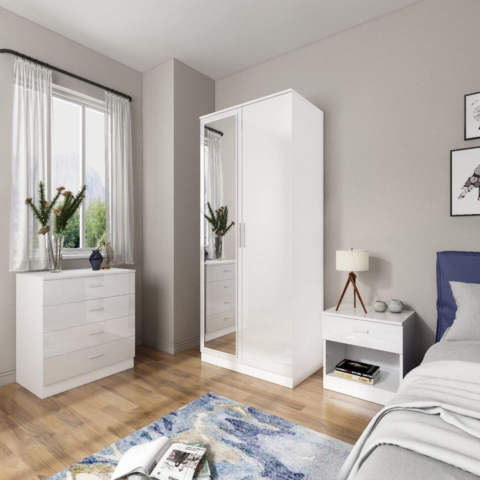 Alina Wardrobe – Modern Sliding Door Wardrobe with Mirror