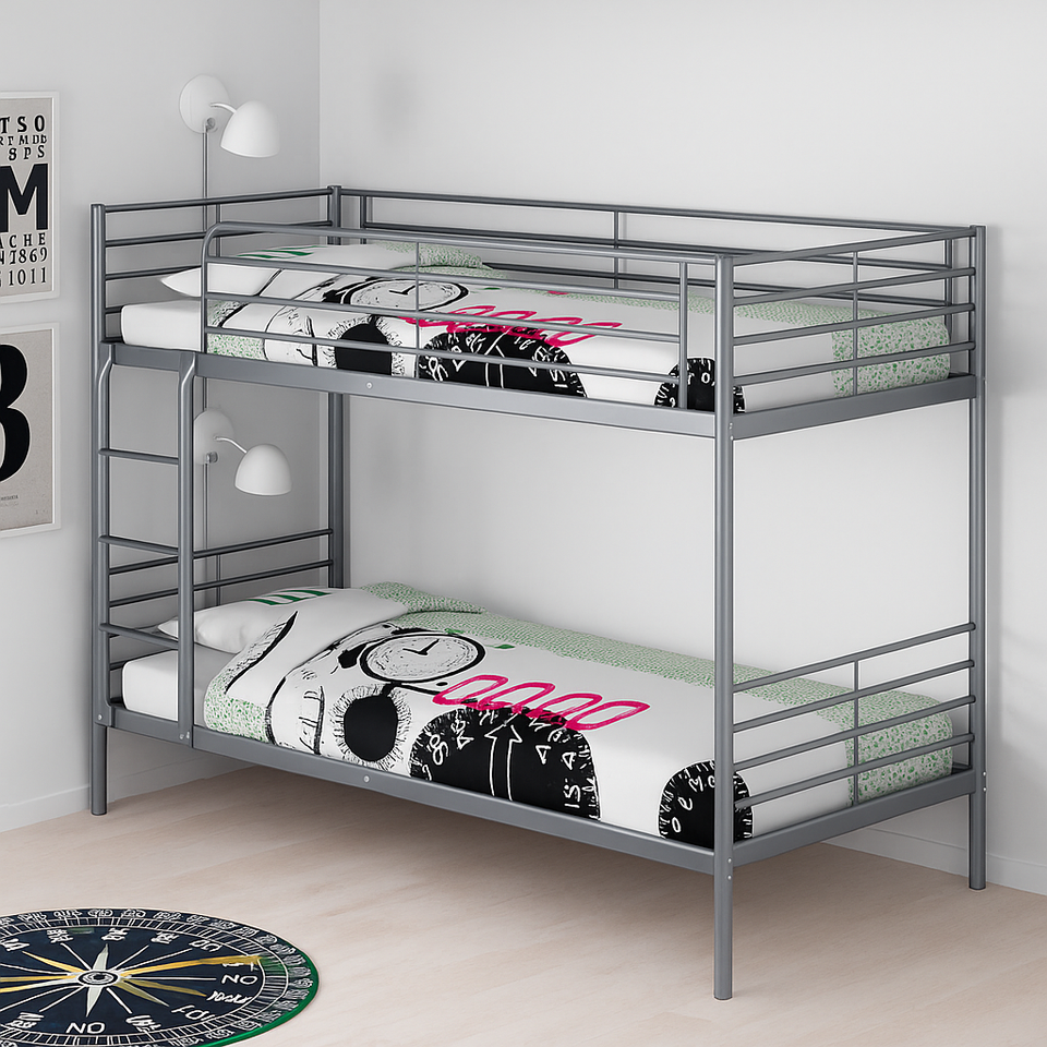 Single Metal Bunk Bed – Space-Saving Steel Frame for Modern Bedrooms