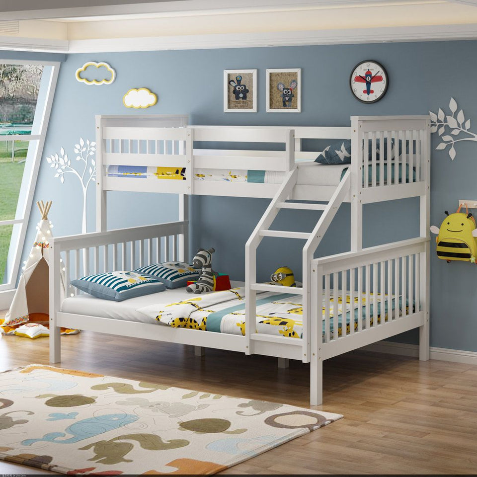Trio Wooden Bunk Bed – Sleeps Three, Ideal for Kids Shared Room