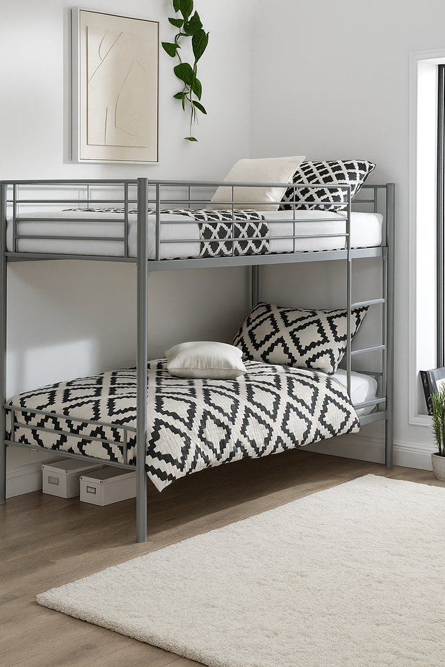 Single Metal Bunk Bed – Space-Saving Steel Frame for Modern Bedrooms