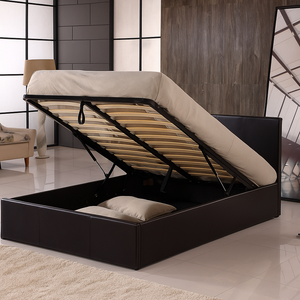 Single Leather Ottoman Bed with Storage – Stylish & Space-Saving