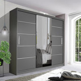 Marsylia Wardrobe – Elegant Sliding Door Wardrobe with Mirror