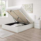 Double Leather Ottoman Bed with Storage – Sleek & Modern Design