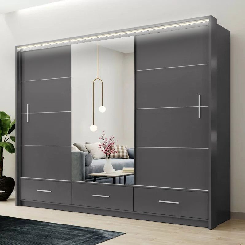Marsylia Wardrobe – Elegant Sliding Door Wardrobe with Mirror