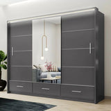 Marsylia Wardrobe – Elegant Sliding Door Wardrobe with Mirror