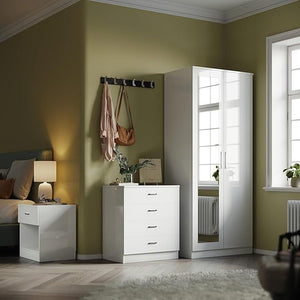 Alina Wardrobe – Modern Sliding Door Wardrobe with Mirror