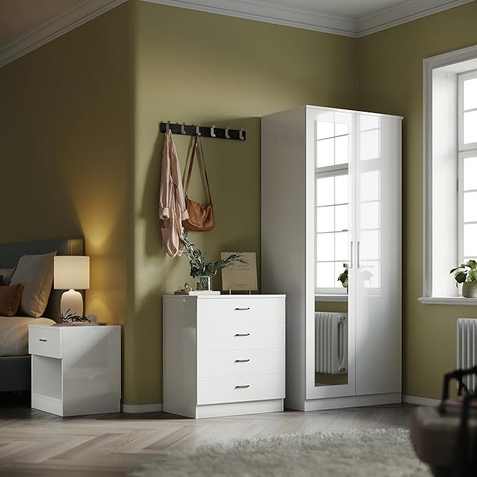 Alina Wardrobe – Modern Sliding Door Wardrobe with Mirror