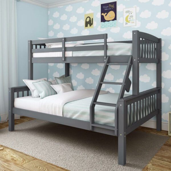 Trio Wooden Bunk Bed – Sleeps Three, Ideal for Kids Shared Room
