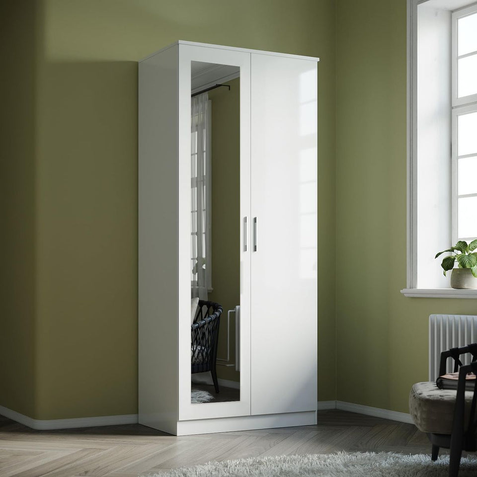 Alina Wardrobe – Modern Sliding Door Wardrobe with Mirror