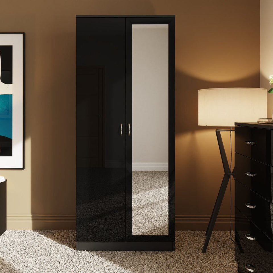 Alina Wardrobe – Modern Sliding Door Wardrobe with Mirror